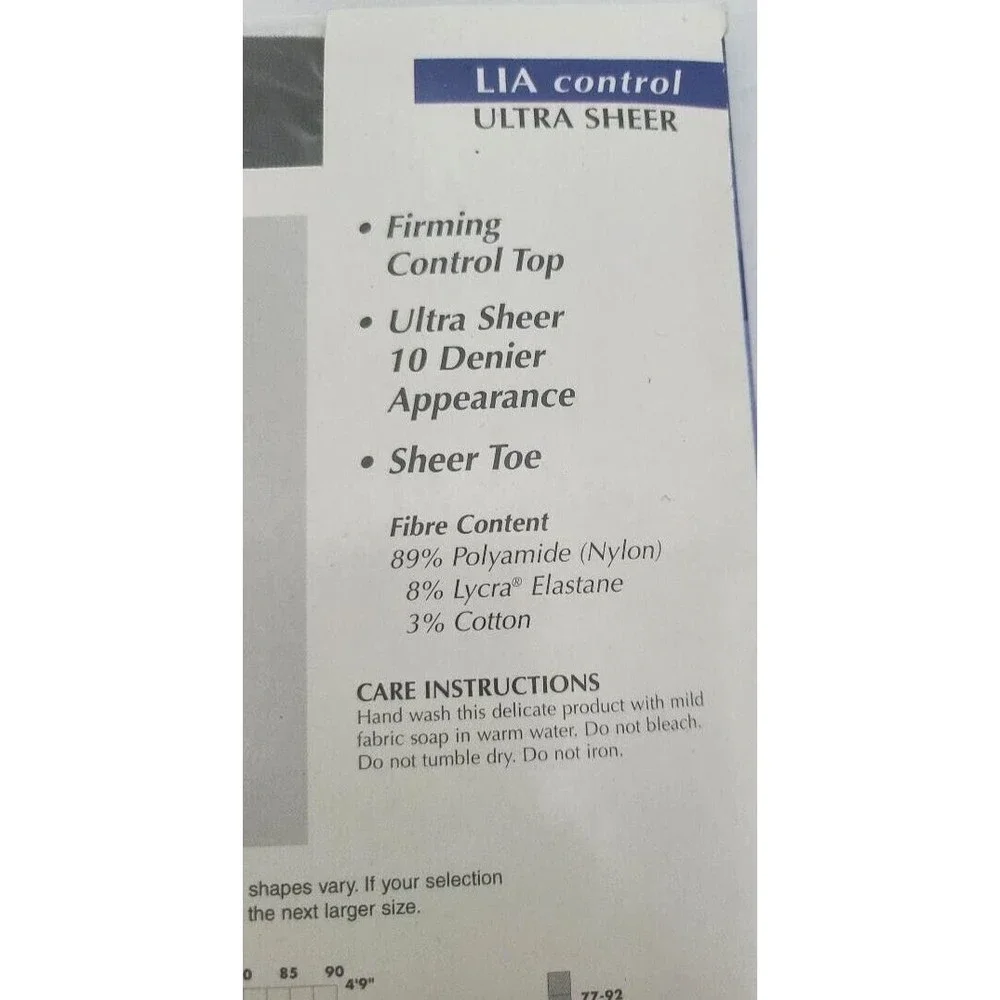 LEVANTE LOT of 3 LIA CONTROL TOP 2 MEDIUM CLASSIC ULTRA SHEER PANTYHOSE …